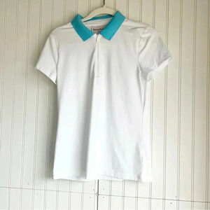 Tommy Bahama Size S White and Blue Collared Golf Polo Shirt NEW!